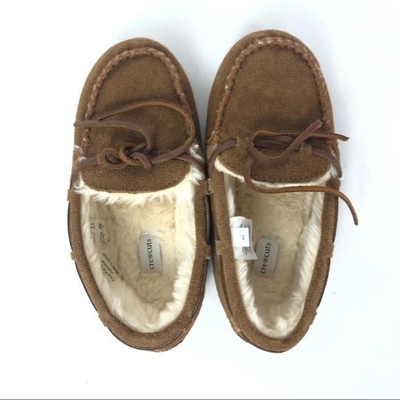 Crewcuts brown moccasin slippers K3 - Picture 5 of 9